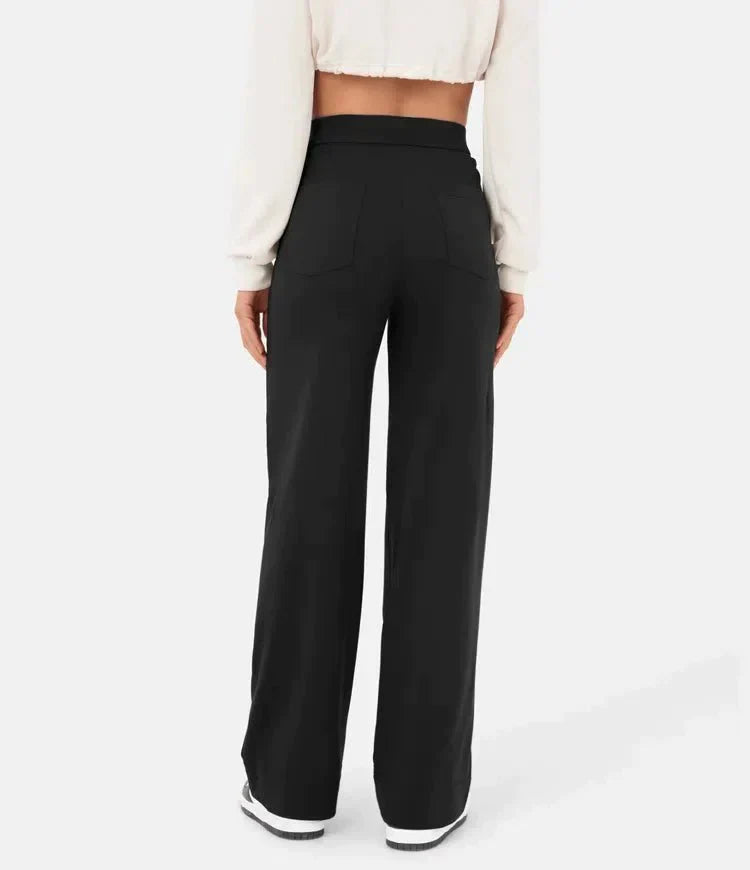 STEPHEY™ | Elasticated high-waisted trousers