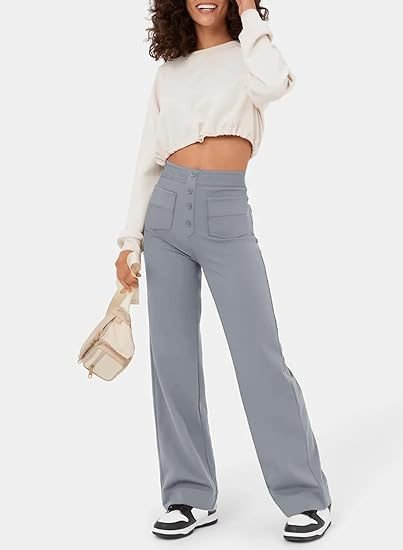 STEPHEY™ | Elasticated high-waisted trousers